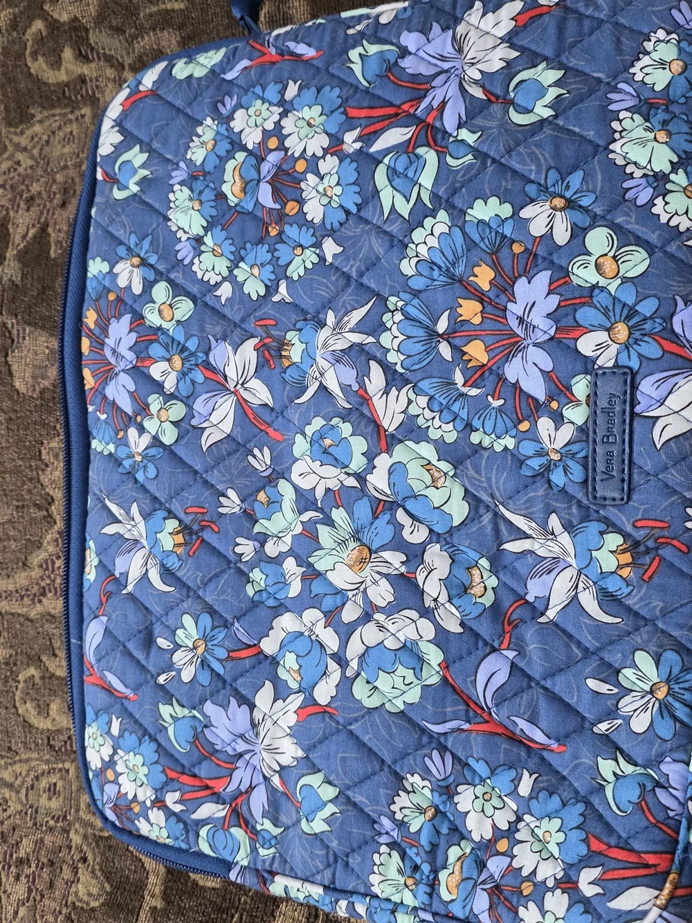 Vera Bradley Navy Blue Floral Quilted Bedding